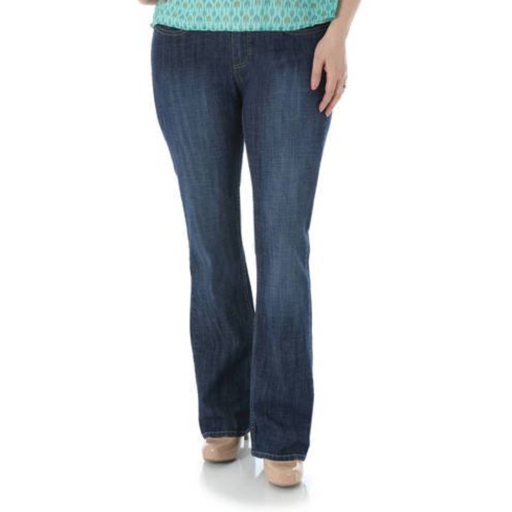 Riders by Lee Mid Rise Slender Stretch Tummy Smoothing Bootcut Jean Sz 26W NWT